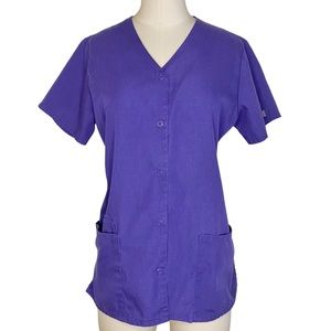 Purple Cherokee Scrub - Button Down